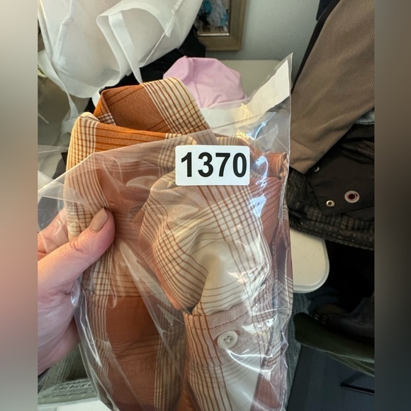 REI co-op shirt Outdoor Camp XL Orange Plaid Men’s Button Down Casual - Picture 12 of 12